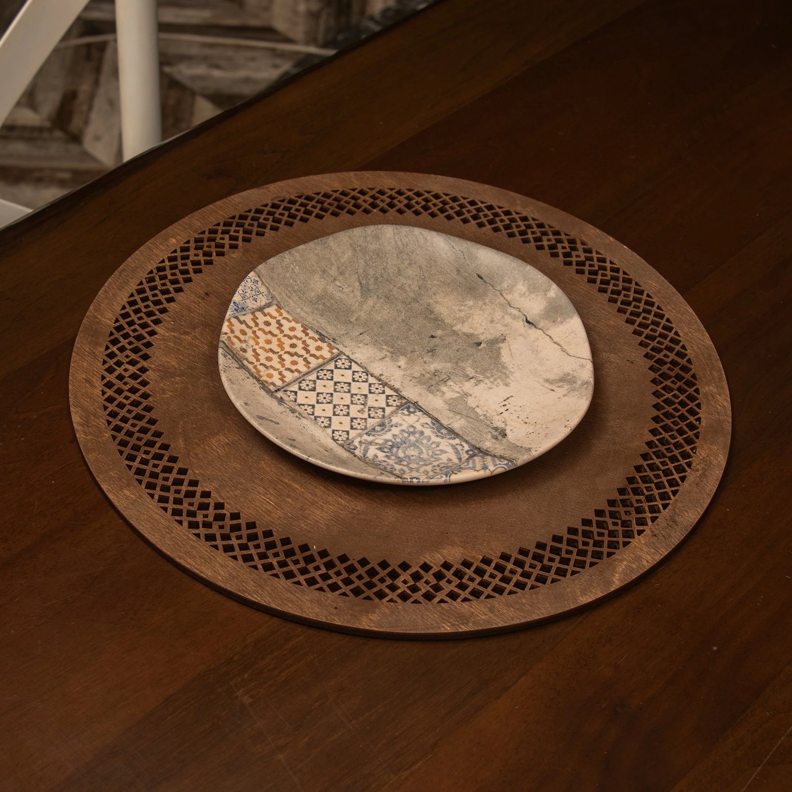 Set nënshimesh druri për tavolinë (4 copë), Hermia, Selçuk - ngjyrë wenge