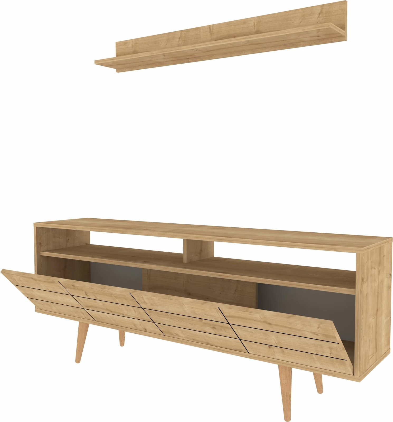 Konsolë TV Skye Decor, ngjyrë Sapphire, Ola