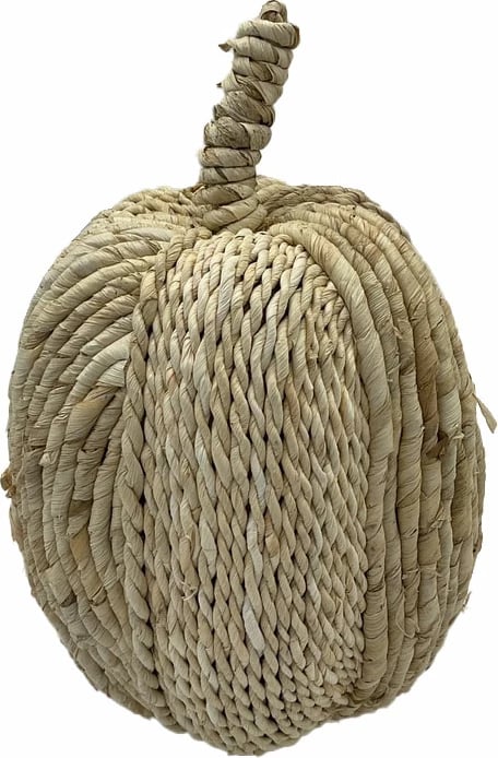 Dekor kungull 27, polifomë, gjethe misri, bezhë, 17x17x27cm