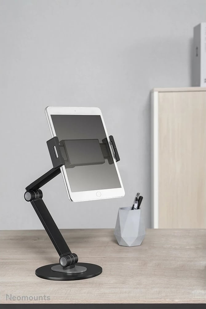Mbajtës tabletash dhe celularësh Neomounts DS15-550BL1, universal, për tavolinë, 4.7-12.9 inç, i zi