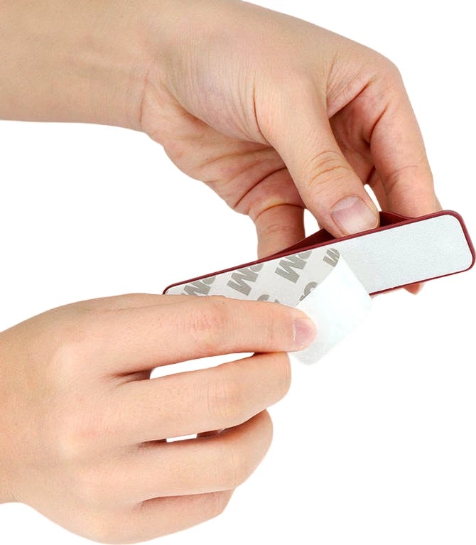 Mbajtës gishti vetë-ngjitës Hurtel me zinxhir, për celular, blu