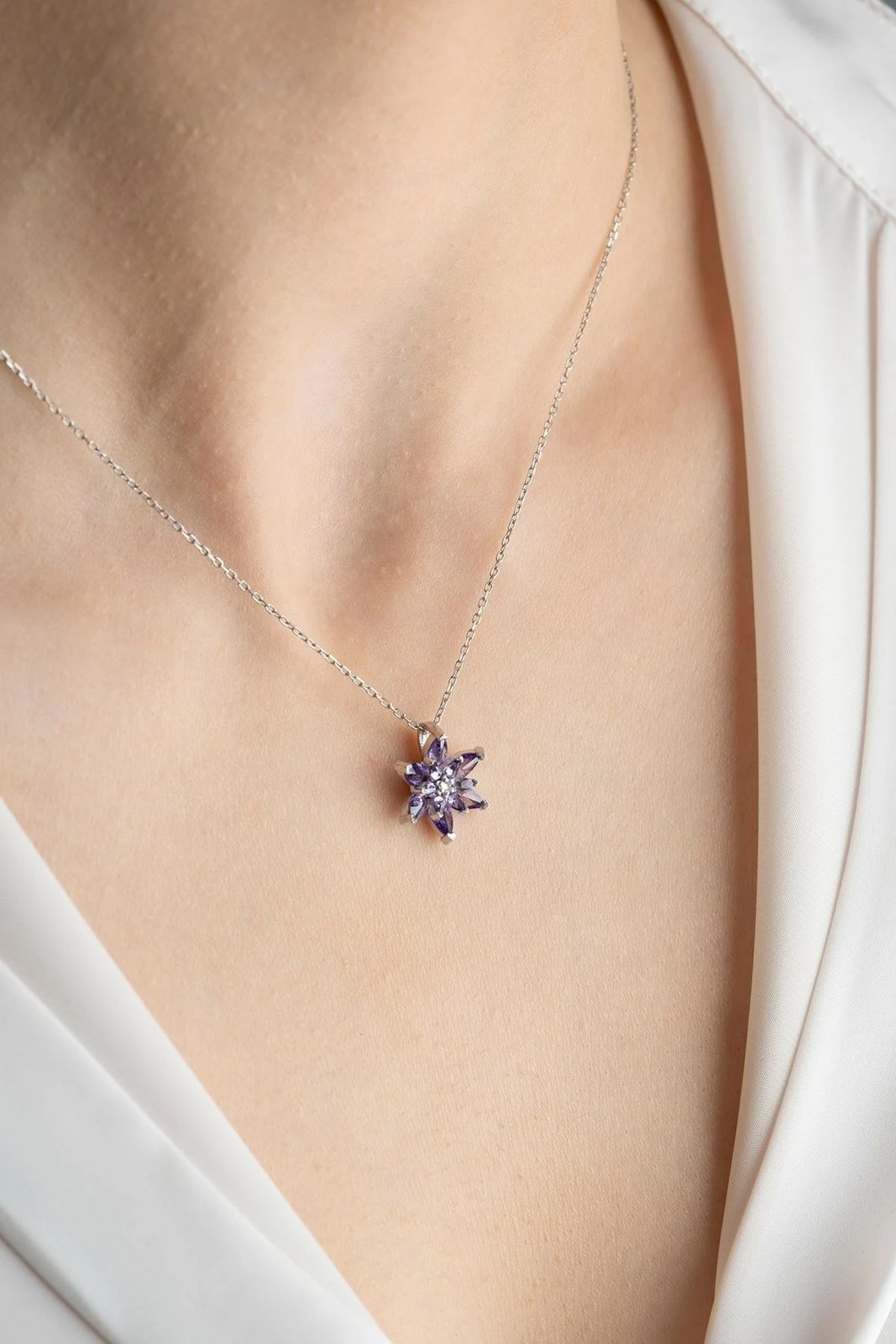 Varëse argjendi Jumeon, ngjyrë e argjendtë me gur të purpurt, NRZ999363