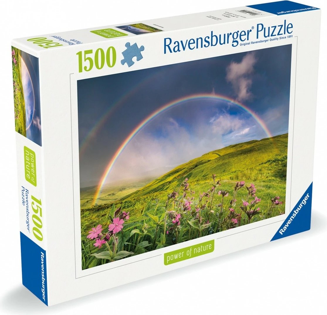 Puzzle Ravensburger 1500 pjesë Rainbow Over the Meadow, 70x50cm