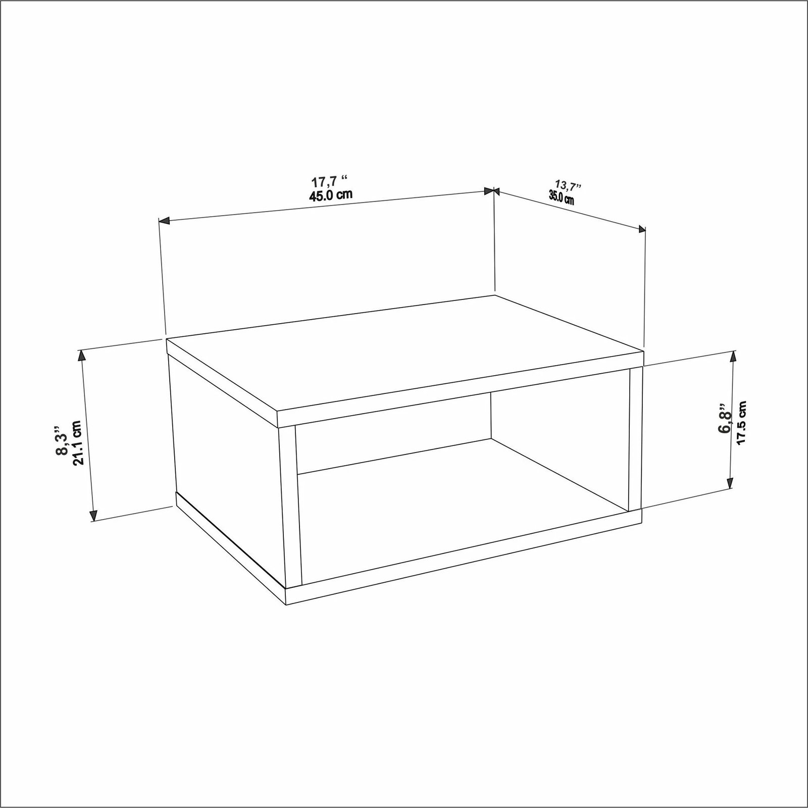 Komodinë natës Skye Decor, Dora, bezhë