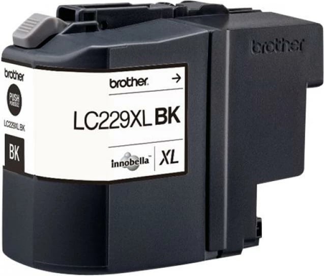 Kartushë boje Brother LC229XL-BK rendiment i lartë 2400 faqe, e zezë