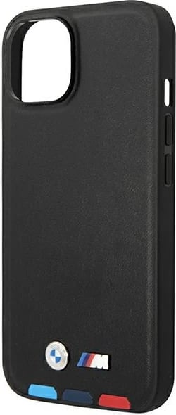 Mbështjellës BMW BMHMP14M22PTDK për iPhone 14 Plus 6.7", lëkurë, MagSafe, zi
