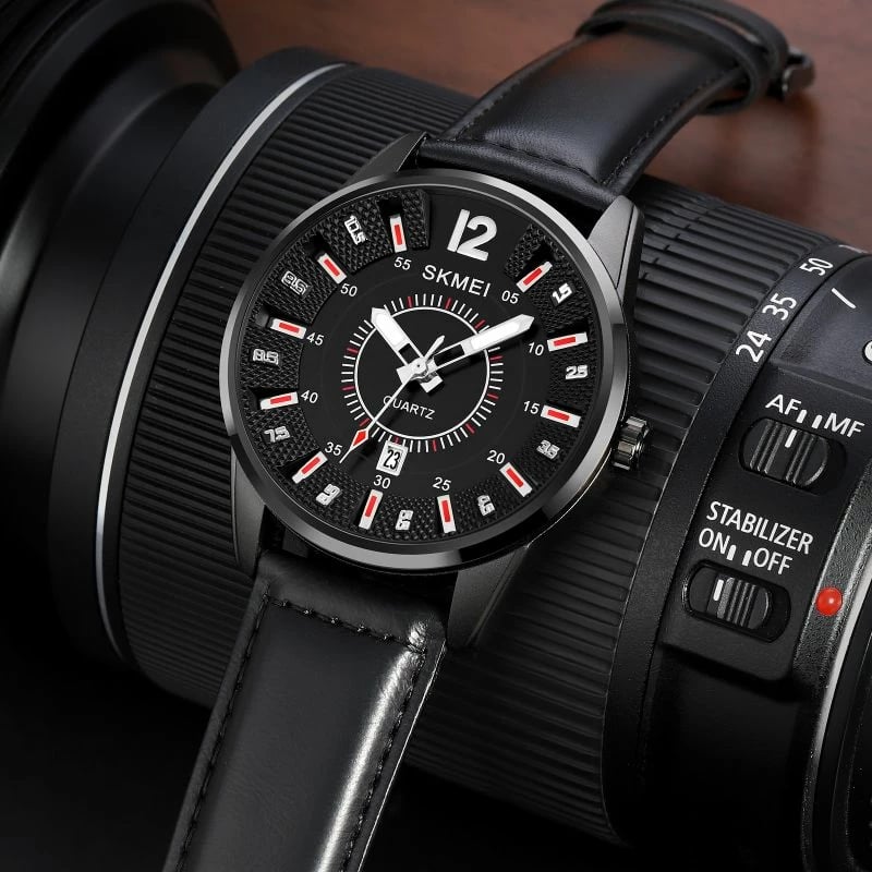 Orë dore për meshkuj Skmei, e zezë