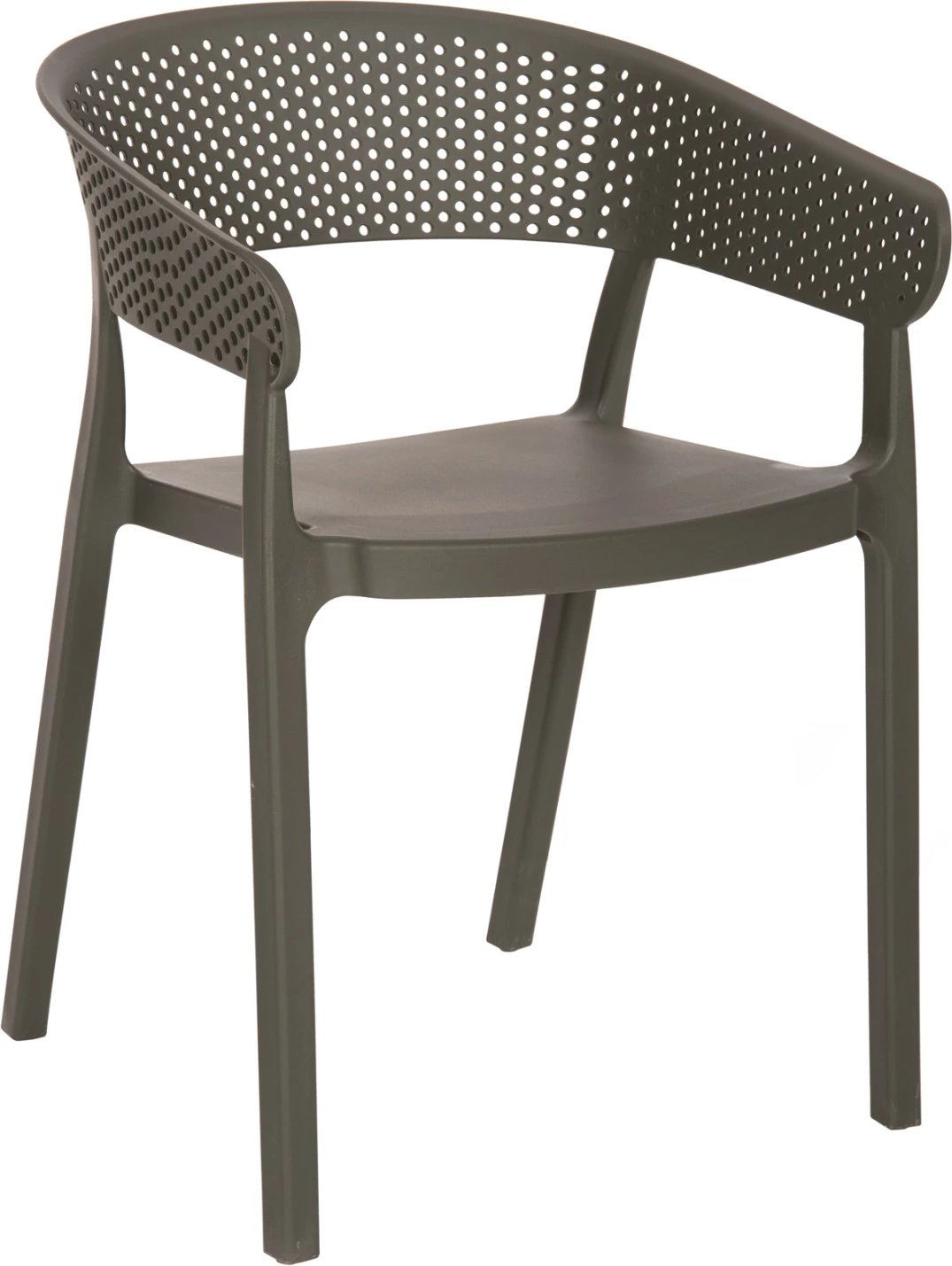 Karrige polipropileni e perforuar FH5941.07 ngjyrë ulliri e errët 53,5x50,5x73Hcm