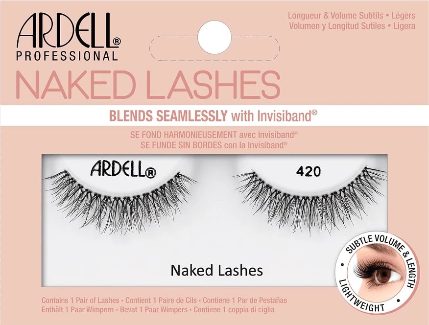 Qerpikë të rremë Ardell Naked Lashes 420 Black për femra, 1 copë