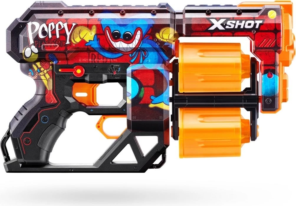 Blaster lodër ZURU X-Shot Dread 12 Arrow Toony Skin, Poppy Playtime, shumëngjyrëshe, me 12 shigjeta shkumë