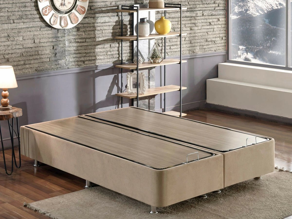 Baze dyshe krevati, ngjyrë kafe e çelët, Skye Decor Ela Double, 160x200