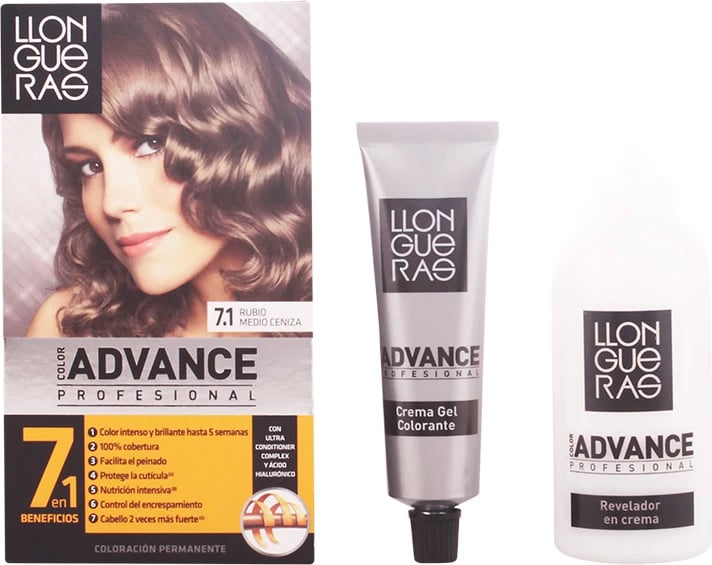 Ngjyrë flokësh LLONGUERAS Color Advance 071 Ash Blonde uniseks