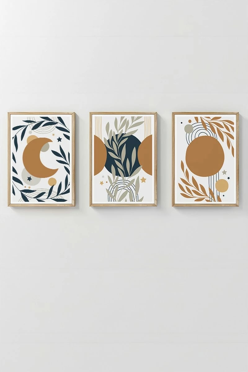 Pikturë dekorative me kornizë (3 copë), Wallity, 3Dartsohoset127