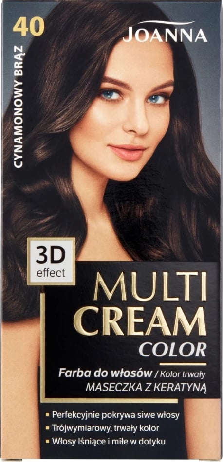 Ngjyrë për flokë Joanna Multi Cream Color 40 Cinnamon Brown për femra 1 copë