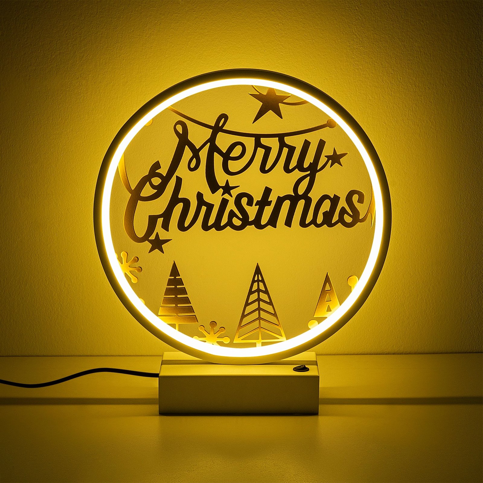 Llambë tavoline Opviq, XMAS12, e bardhë dhe e artë
