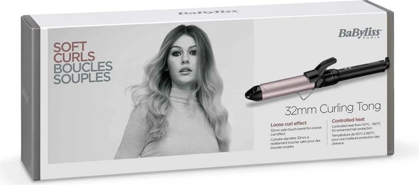 Figaro BaByliss Pro 180 C332E Sublim'Touch, 32 mm, e zezë/rozë