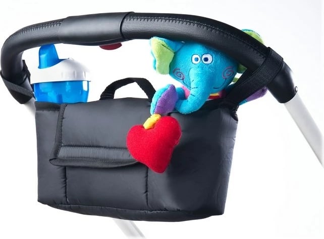 çantë organizuese mini për karrocë, CARETERO, 35x14x8 cm, 100% poliester, e zezë