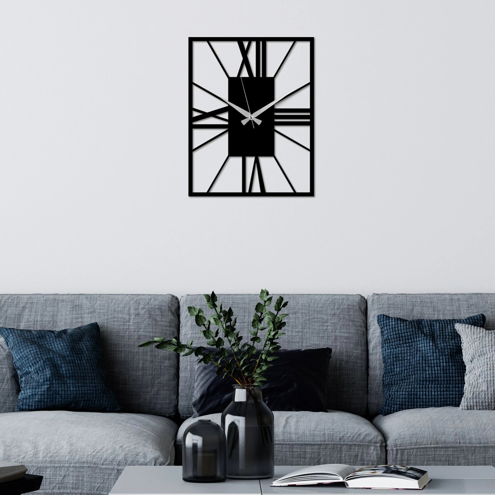 Orë muri dekorative prej metali, Wallity, pa vija