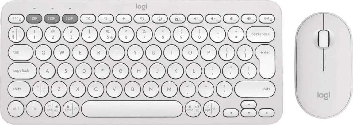 Set maus dhe tastierë, Logitech, Pebble 2 / 920-012240, layout US-International, e bardhë