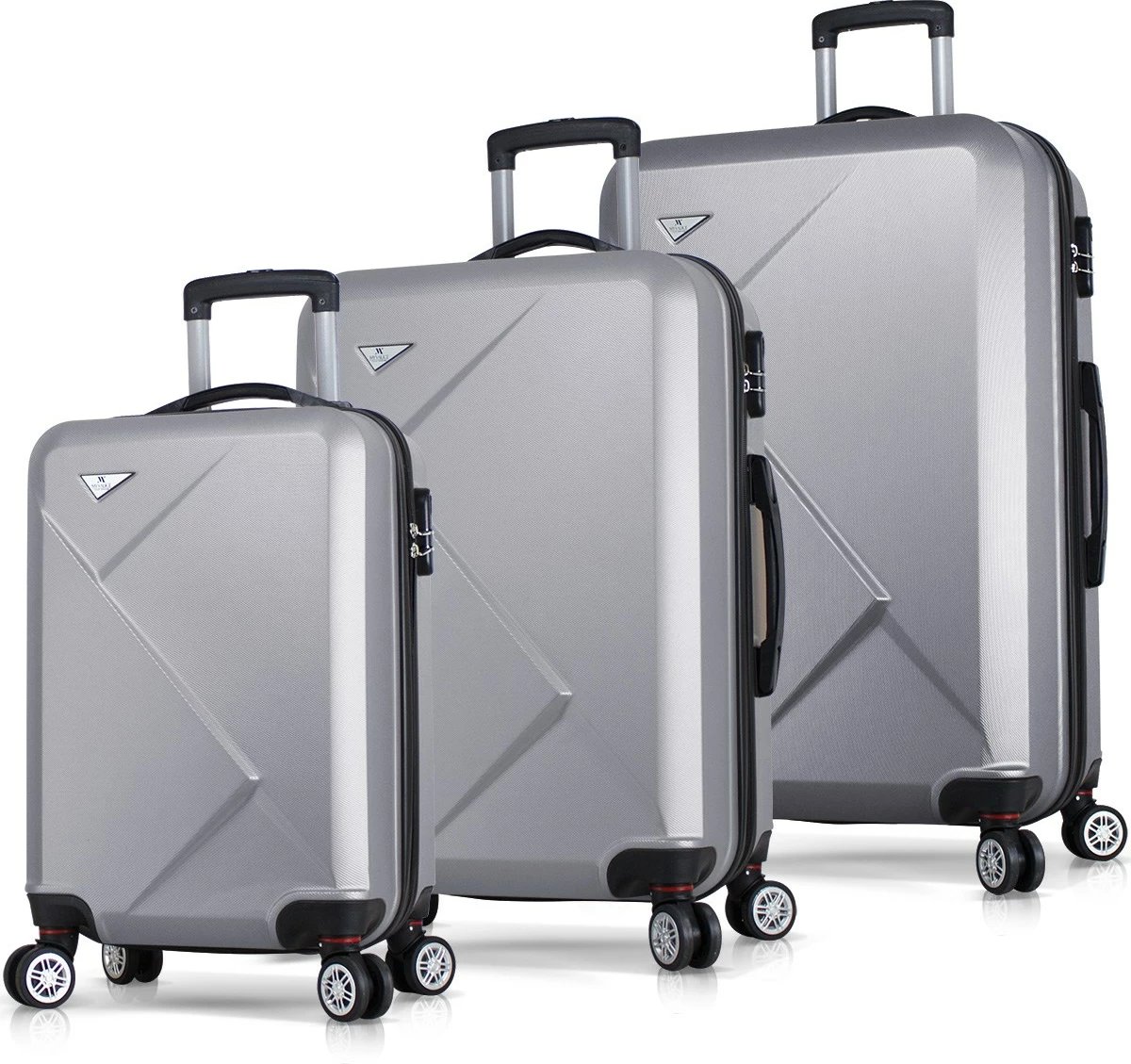 Set valixhesh (3 copë), Zoozie Bags, 4889, ngjyrë gri