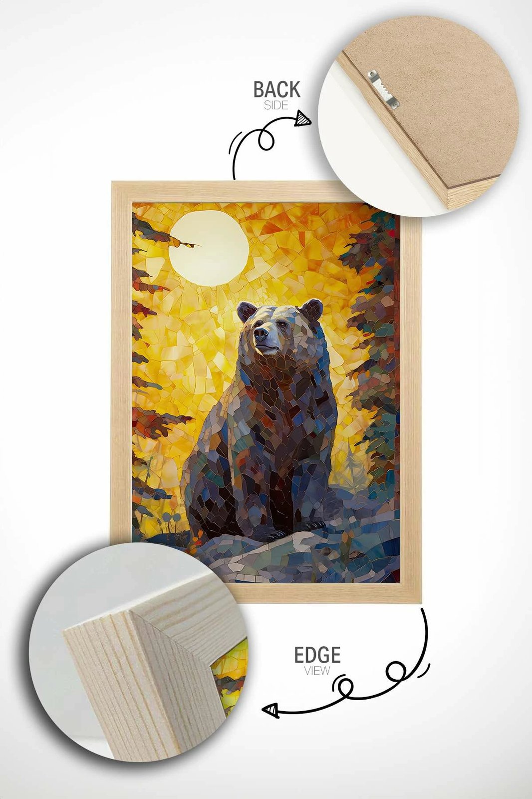 Pikturë dekorative me kornizë, Wallity, Mscartmdl30, shumëngjyrëshe, 33x48cm