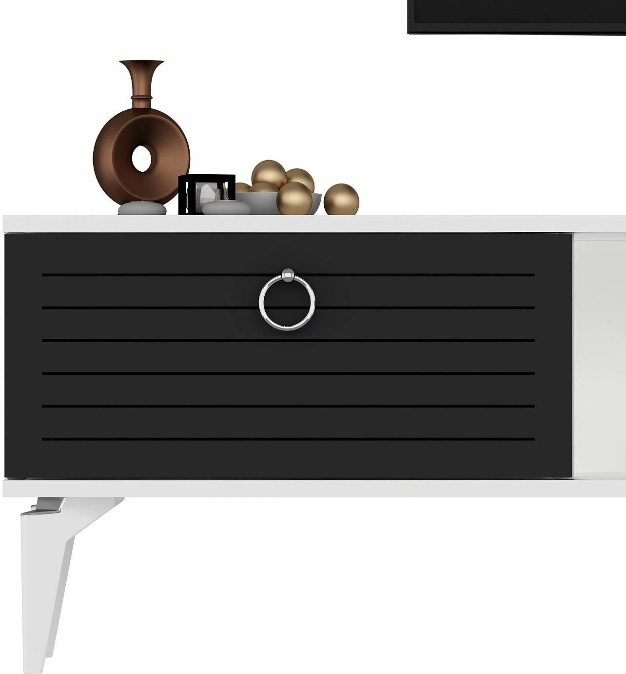 Komodë TV Skye Decor, Arona, e bardhë-antracit