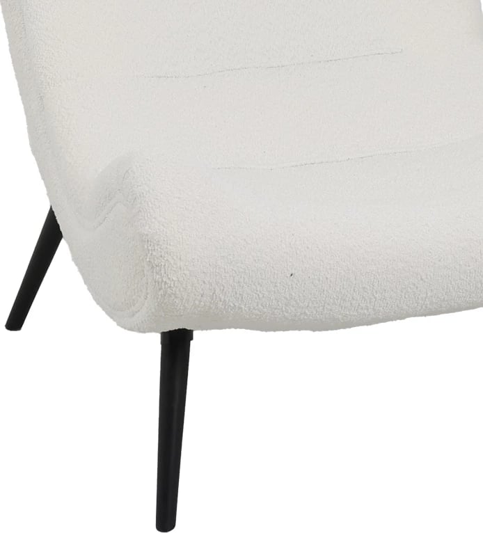 Karrige boucle, ngjyrë e bardhë, 97x80x100cm