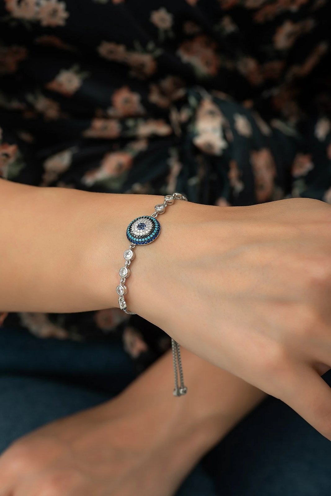 Byzylyk argjendi, Jumeon, TRDYL699, ngjyrë argjendi, kaltër, bardhë