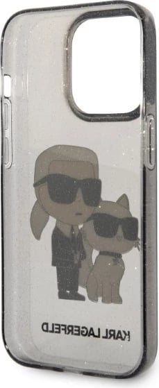 Mbështjellës Karl Lagerfeld Karl&Choupette për iPhone 14 Pro Max, i zi