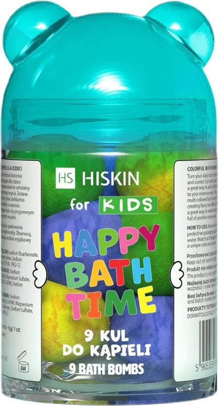 Bomba për banjë HiSkin Happy Bath Time për fëmijë, 9 copë