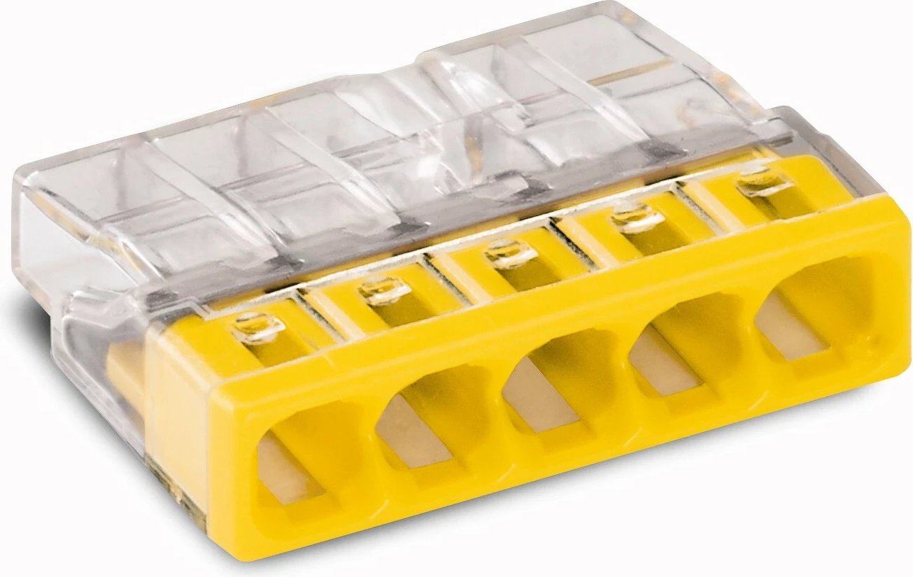 Klemë elektrike WAGO 2273, 5 lidhje, 100 copë, e verdhë