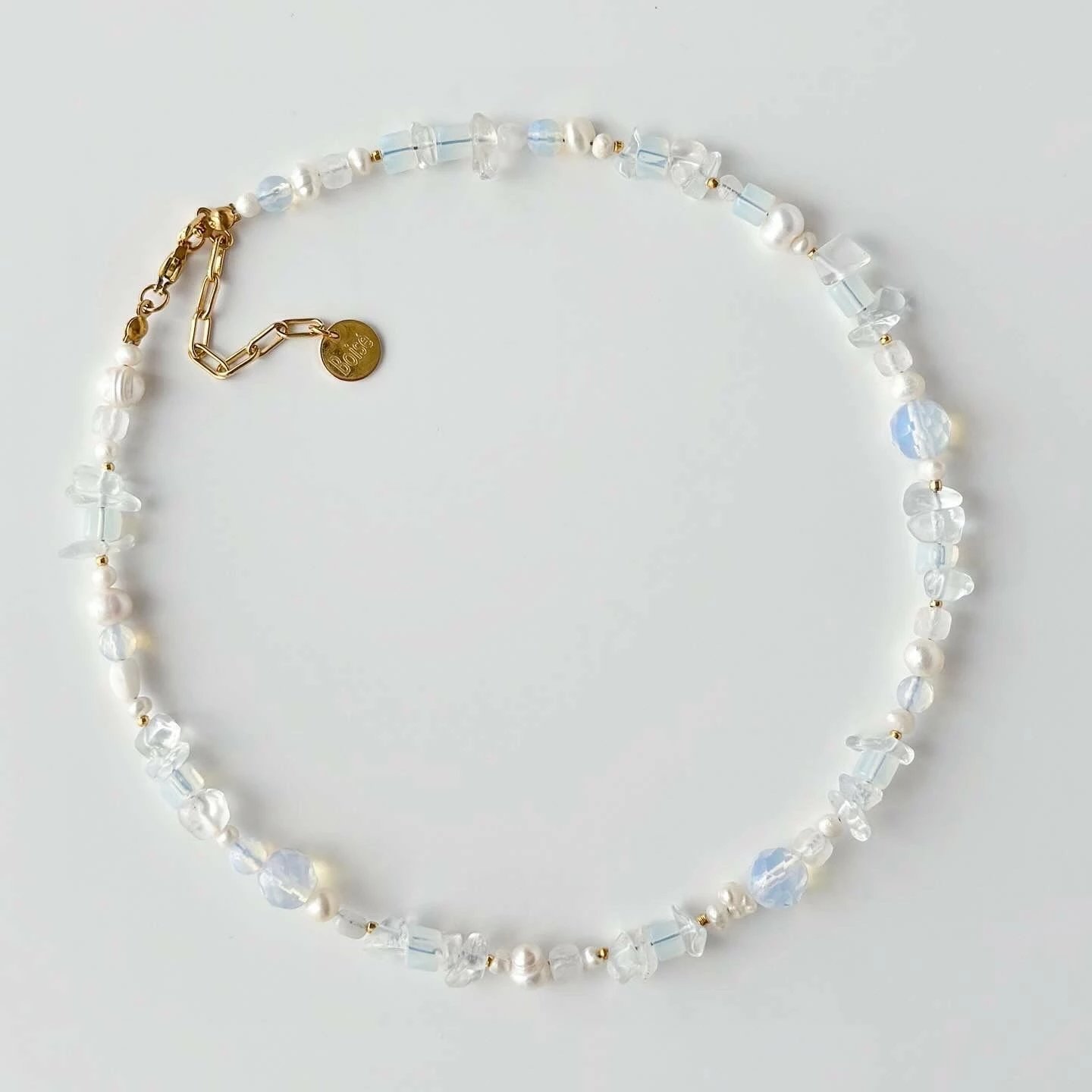 Qafore prej çeliku Jumeon, gurë natyralë, Moonstone