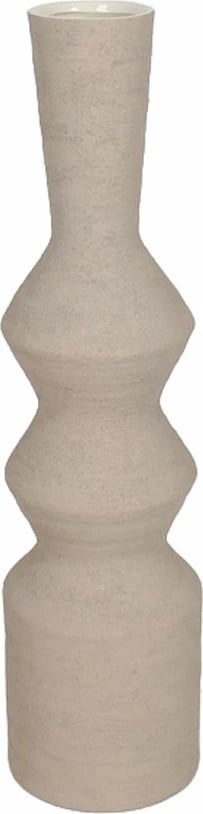 Vazo dekorative VIRELIA, qeramike, bezhë e errët, 15x15x60cm