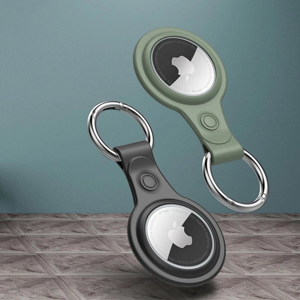 Mbështjellës silikon Dux Ducis për AirTag, set 4 copë, e zezë/e gjelbër/rozë/blu