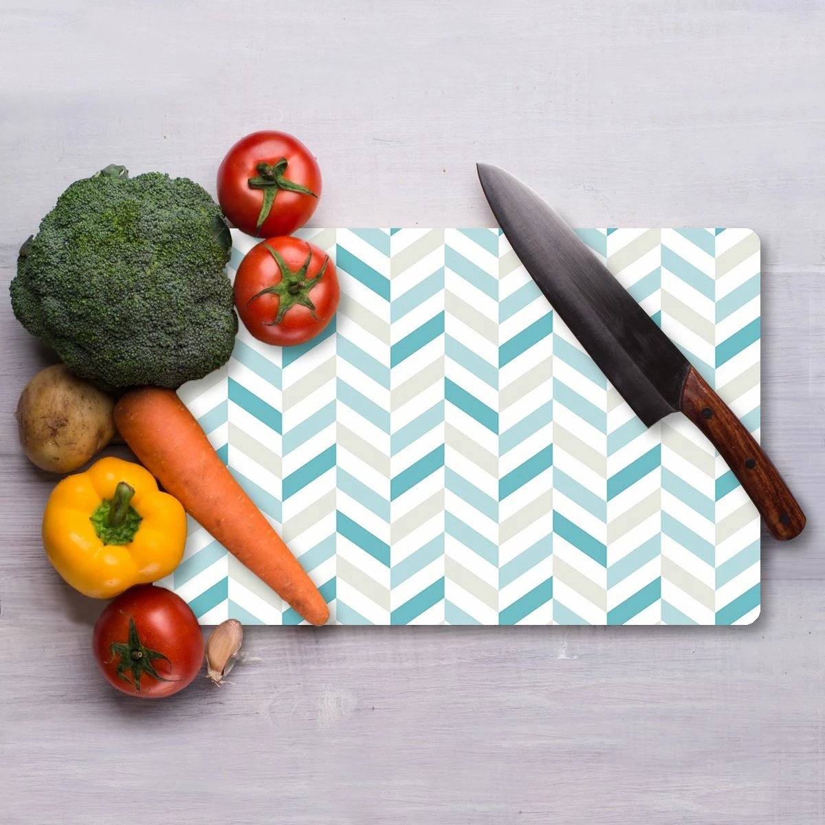 Dërrasë prerëse prej xhami të temperuar, shumëngjyrëshe, Hermia Ckt83 - 2030, 20x30cm