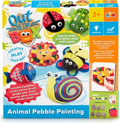 Out of the Box Animal Pebble Painting Craft Set