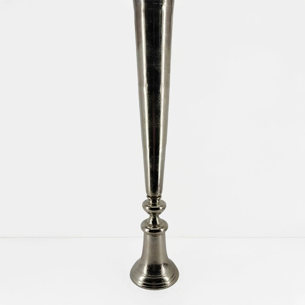 Vazo Flores, alumin, ngjyrë argjendi-nikel, 26x26x115 cm