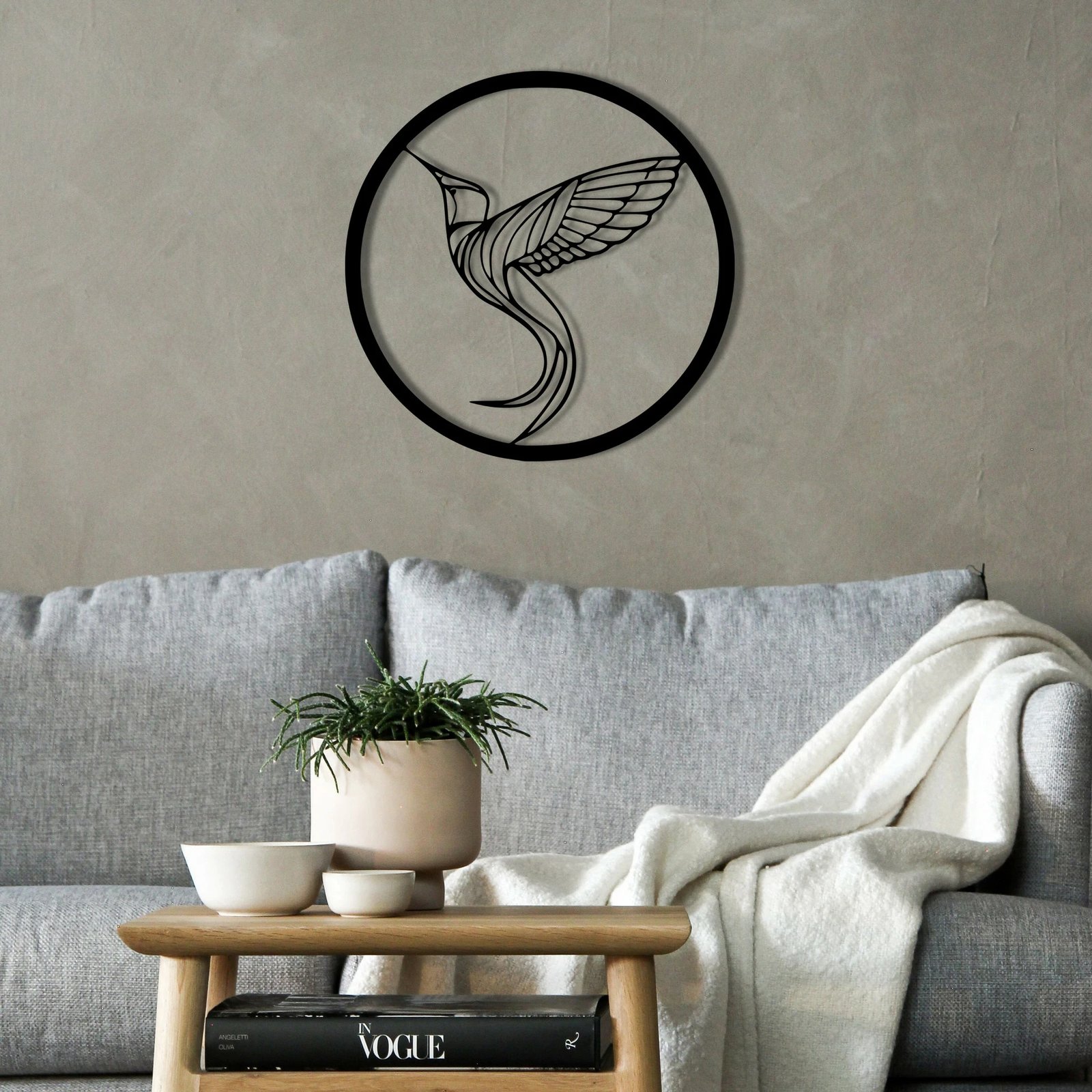 Aksesor dekorativ metalik për mur, Wallity, Payidar, ngjyrë e zezë, 48x48cm