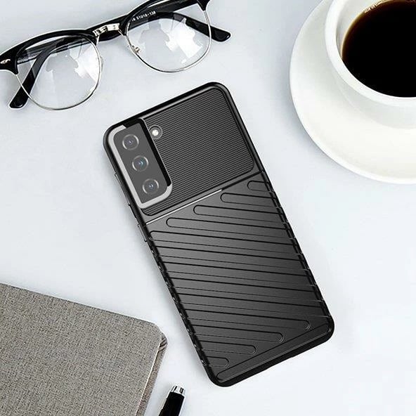 Mbështjellës Hurtel Thunder Case për Samsung Galaxy S22+, i zi