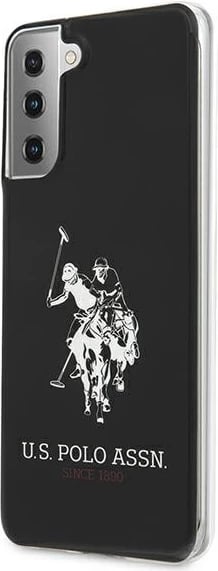 Mbështjellës U.S. Polo Assn. USHCS21STPUHRBK për Samsung Galaxy S21, Shiny Big Logo, i zi