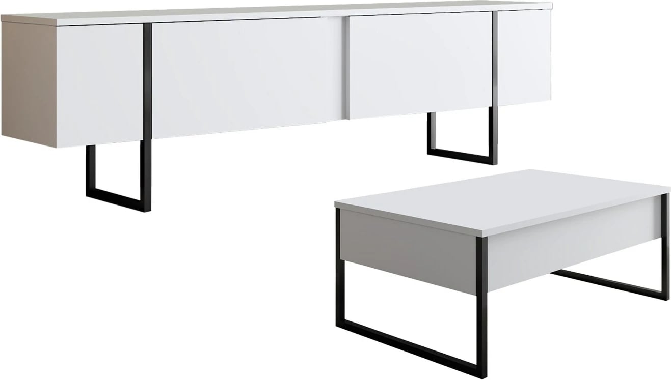 Set mobiljesh për dhomë dite, Luxe, e bardhë dhe e zezë