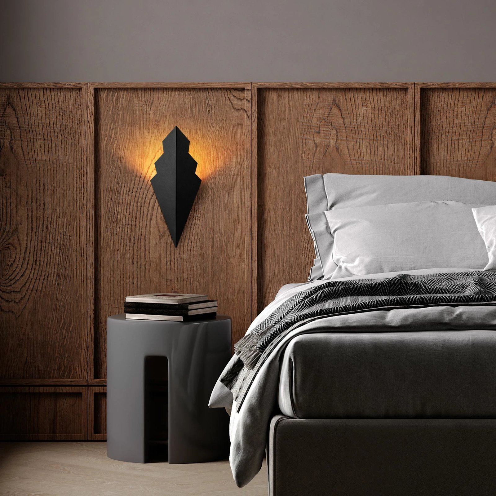 Llambë muri Opviq, Arrow - 15172, ngjyrë e zezë Llambë muri Opviq, Arrow - 15172, ngjyrë e zezë