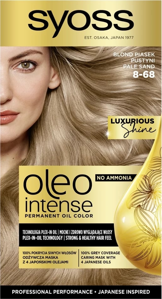 Ngjyrë për flokë Syoss Oleo Intense 8-68 për femra Blond Piasek Pustyni 1 copë