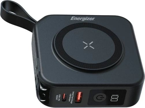Power bank Energizer QM10001AC, 10000 mAh, karikim wireless, e zezë