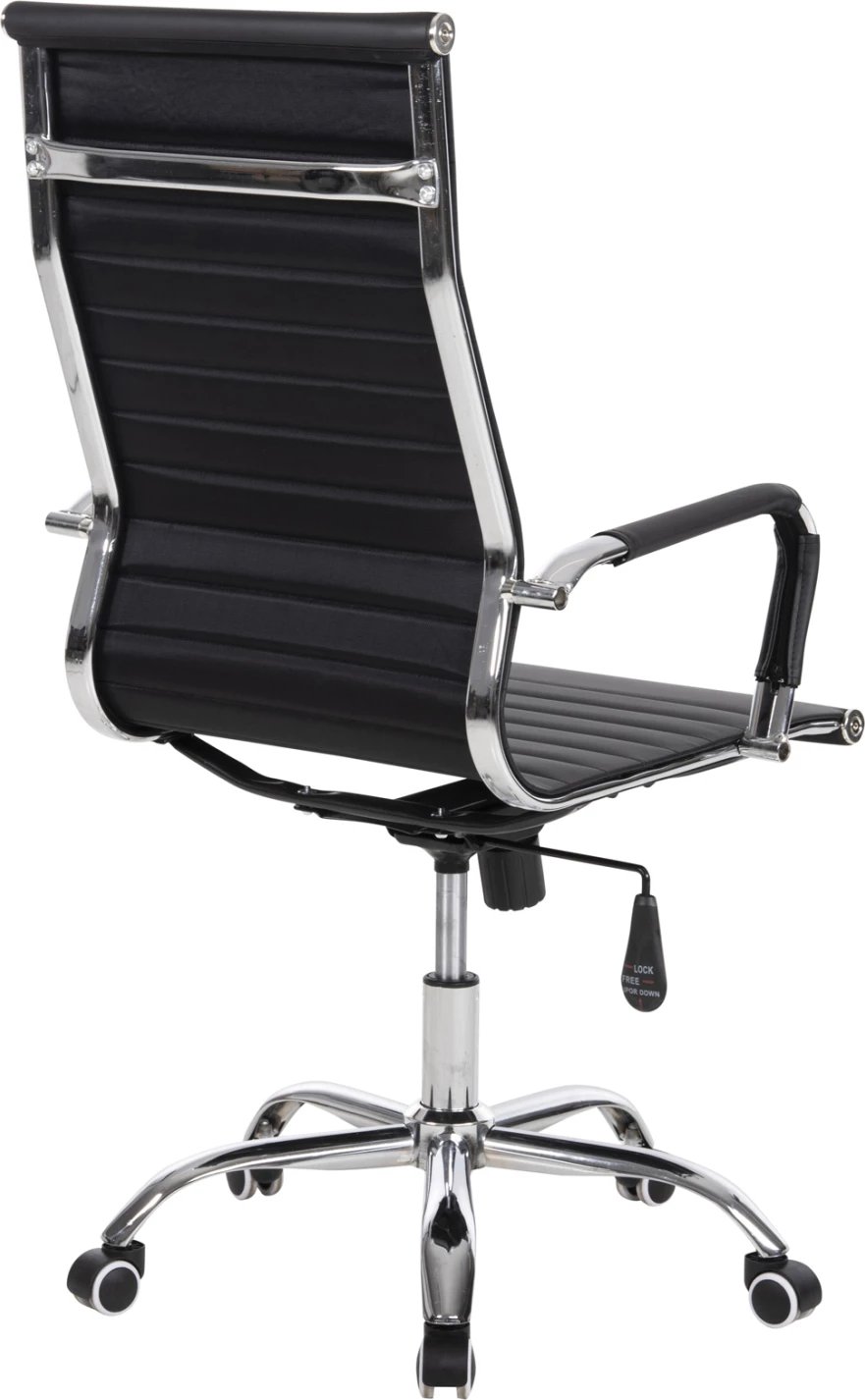 Karrige menaxheri për zyre BOSS FH1059.31, ngjyrë e zezë, PU-metal krom, 54x57x110H cm.