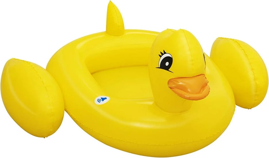 varkë e fryrë, Bestway, Kačenka, 102x99 cm, me tingull, e verdhë