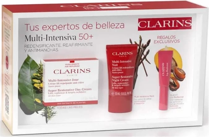 Set për kujdesin e lëkurës Clarins Super Restorative Day Cream All Skin Types unisex, 3 copë, 50ml