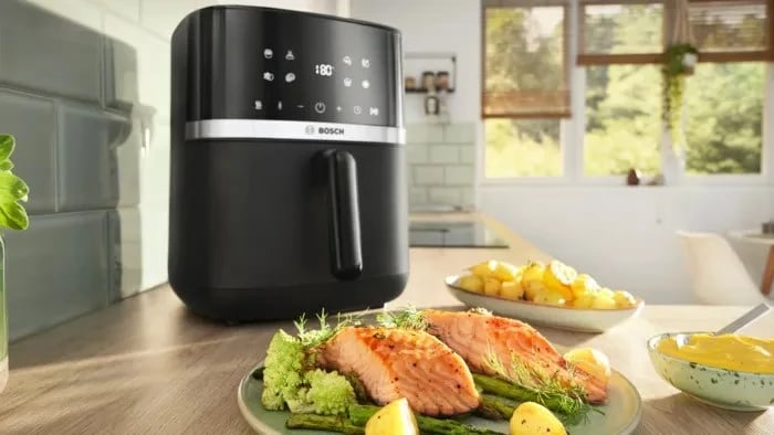 Furrë me ajër të nxehtë Bosch Serie 4 MAFS2462B, 6.1 L, 2050 W, e zezë