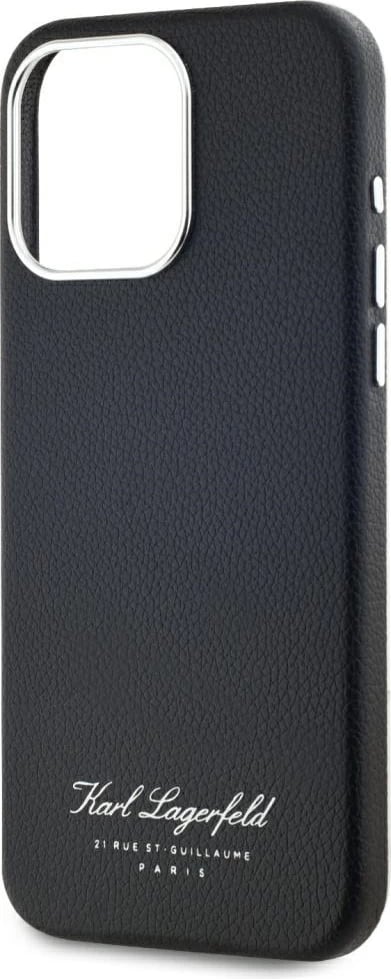 Mbështjellës Karl Lagerfeld Hotel RSG për iPhone 15 Pro, i zi