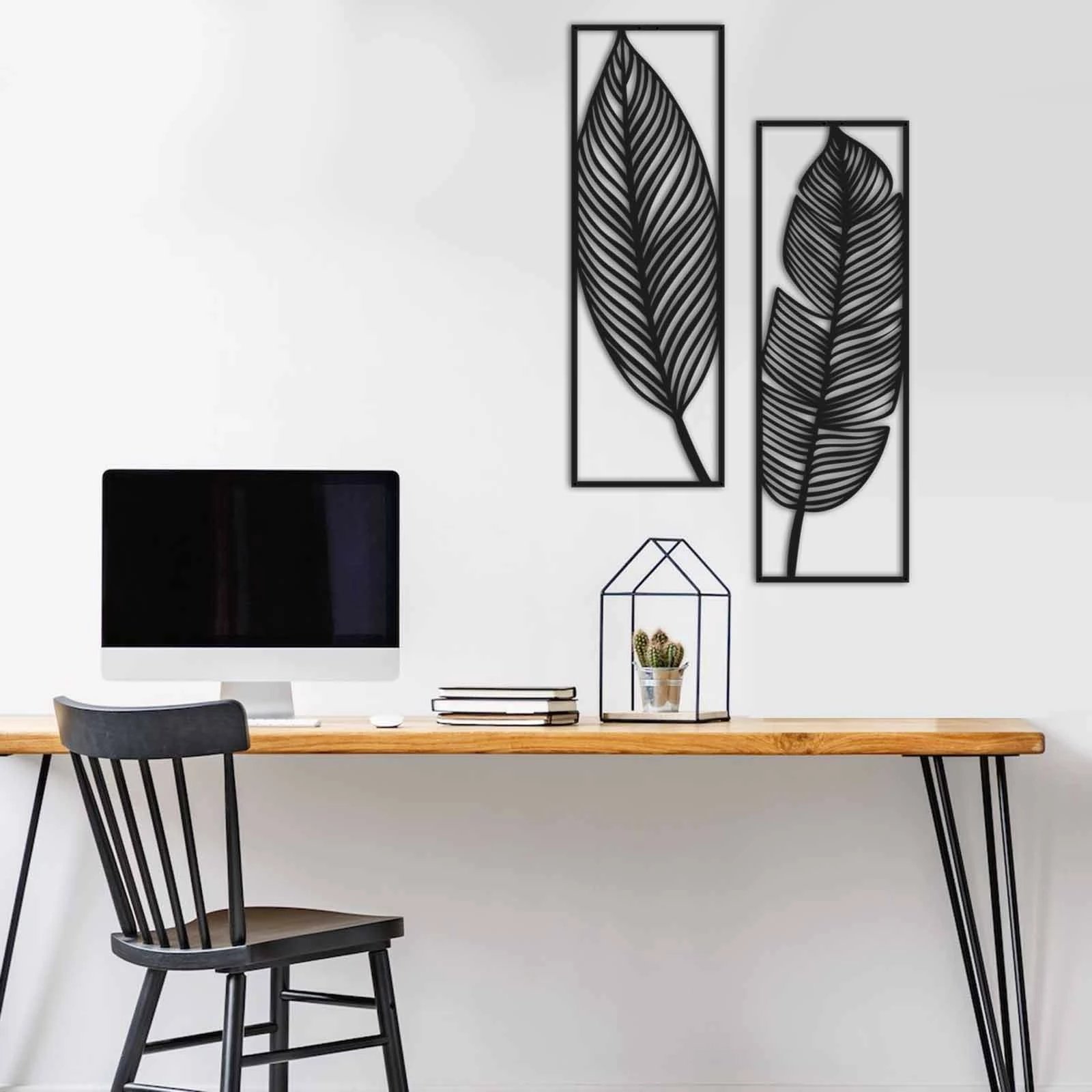 Aksesor dekorativ metalik për mur, Wallity, MT-002, 2 copë